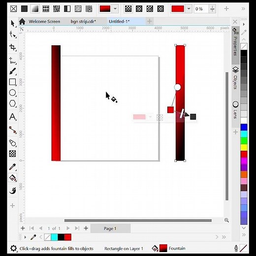 how to make red 3d strip background