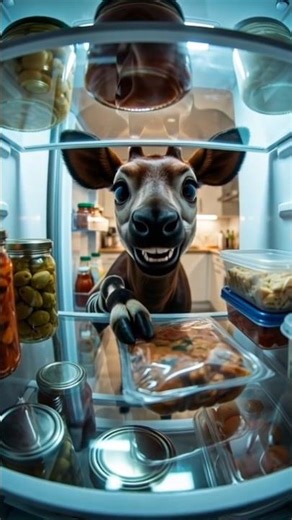 Creían que era un mito… pero es real 🦒✨ #okapi 💕Lengua azul