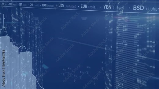 3D chart emerging, thin streak sweeping starting bars growing and curve rising visualizing finance