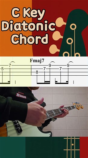 C Key Diatonic Chord Tone Slap Practice | Root, 3rd, and 7th Groove Only