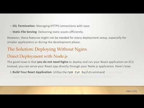 Do I Really Need Nginx for My React App on AWS EC2?