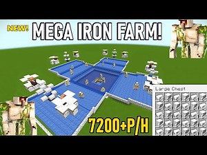 Minecraft Mega Iron Farm - 7200+ Items Per/Hour