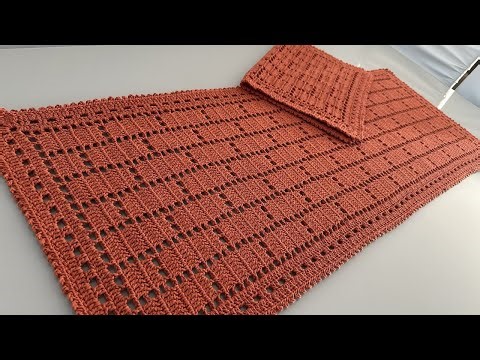 Simple rectangular brick crochet rug tutorial - complete step-by-step instructions.
