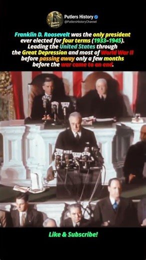 The ONLY US President To Serve 4 Terms! #history #shorts