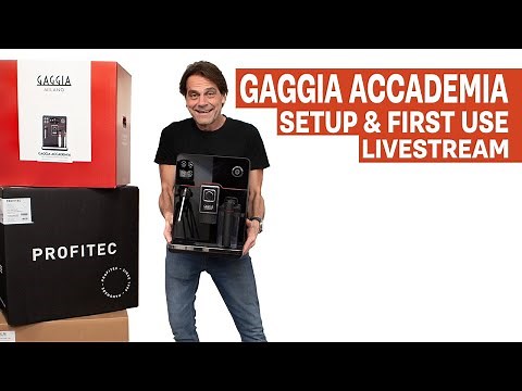 Gaggia Accademia : Unboxing, Startup, & First Use Livestream