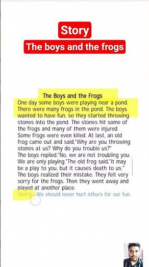 The Boys and the Frogs Story | Moral Story in English | Short Story with Moral #story
