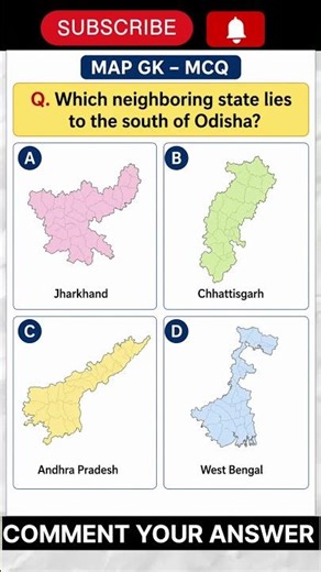 Which neighboring state lies to the south of Odisha? #shorts