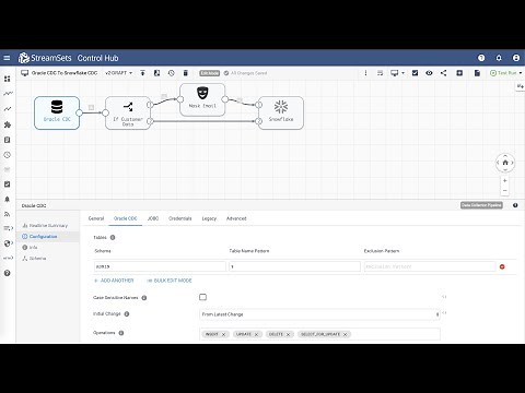 Change Data Capture (CDC) in StreamSets Data Collector Engine -- Oracle To Snowflake
