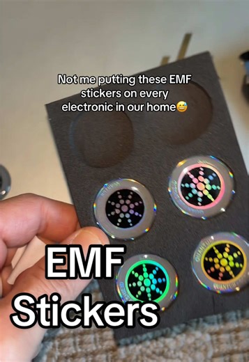 Not me putting these EMF stickers on everything in the house 😅 #emf #emfprotection #emfstickers