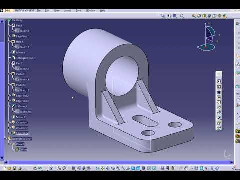 CATIA V5 for Beginners: Bearing Housing & Tritangent Fillet - 23