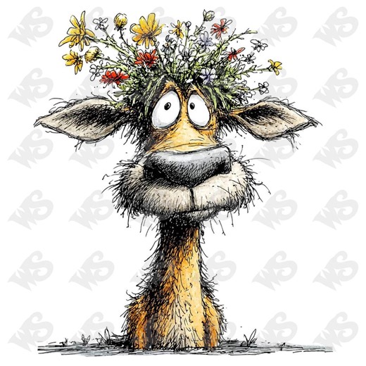 Whimsical Spring Deer Clipart: Whimsical Graphics (digital Download - 10 JPG Files) - Etsy