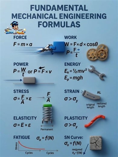 Fundamental Mechanical engineering Formulas