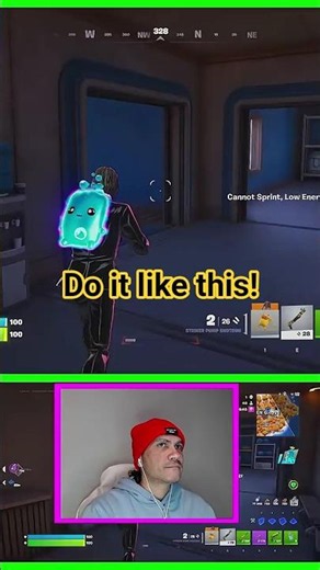Fortnite secrets - use a ramp where a wall wouldn't place
