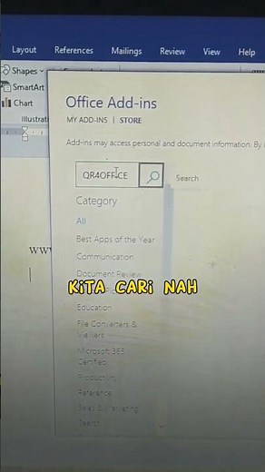 cara membuat barcode menggunakan word