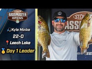 Bassmaster OPEN: Kyle Minke leads Day 1 at Leech Lake with 22 pounds