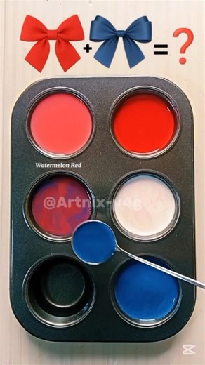 Color Palette / Bright Scarlet Red + Milky White + Royal Navy | Scarlet Navy Elegance #art #shorts