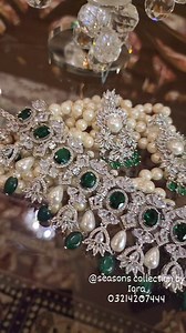 1.8K views · 85 reactions | #Alluring #Designer #choker #with #beautiful #pearls #Russian #stone | Seasons Collection by Iqra & Eemaan | Facebook