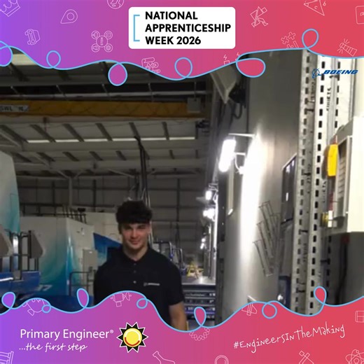 Next we are highlighting Connor, an apprentice at @boeing! For National Apprenticeship Week, we are gaining insights into the experience of industry apprentices. Listen as Connor shares the journey he's taken, the skills he's gained and the guidance he would offer to pupils considering this valuable pathway. What advice would you give to young people considering an apprenticeship? Join the conversation below 👇 | Primary Engineer