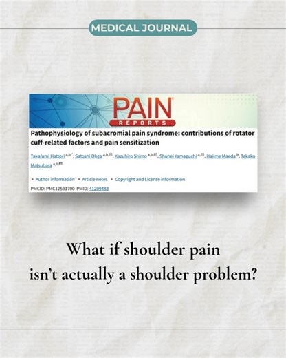What if shoulder pain isn’t actually a shoulder problem? New research shows it’s most often linked to a sensitized nervous system, n͟o͟t͟ structural damage in the shoulder. Real healing happens when we calm the nervous system and rewire the brain. Not sure if this explains your shoulder pain? DM me and let’s chat! | Empowered Beyond Chronic Pain