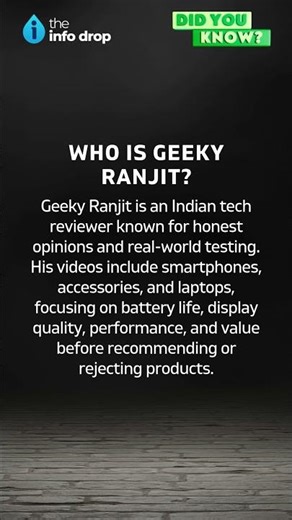 Who is Geeky Ranjit? Honest Tech Reviews India #asmr #shorts