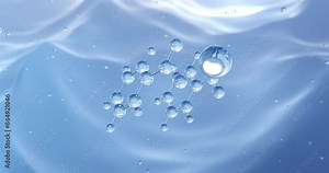 Calcium benzoate rotating molecular structure, 3d model of molecule, e213, looped video