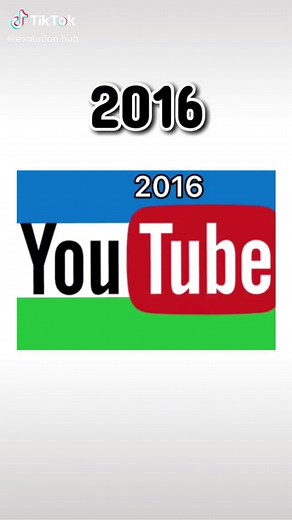 Evolution of youtube logos