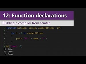 Episode 12 - Function declarations