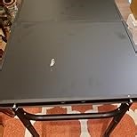 GARLLEN 2ft Folding Camping Table, 3 Adjustable Height Lightweight Folded Picnic Table, Portable Aluminum Grill Table for Camping, BBQ, Outdoor, 22.8" L x 15.7" W, Black