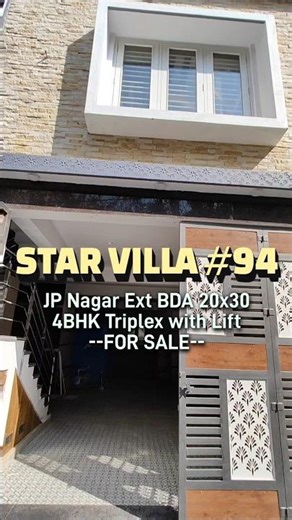 Star Villa 94 with Lift 4BHK For Sale JP Nagar Bengaluru