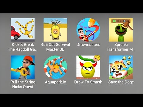 Draw To Smash,Sprunki Transformer Monster,Kick & Break The Ragdoll,456 Cat Survival Master,Poppy