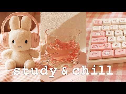 Playlist🎧 My Perfect Setup 🍑💖 Cozy Focus with Bunny | Aesthetic & Soft Lo-fi Jazz.