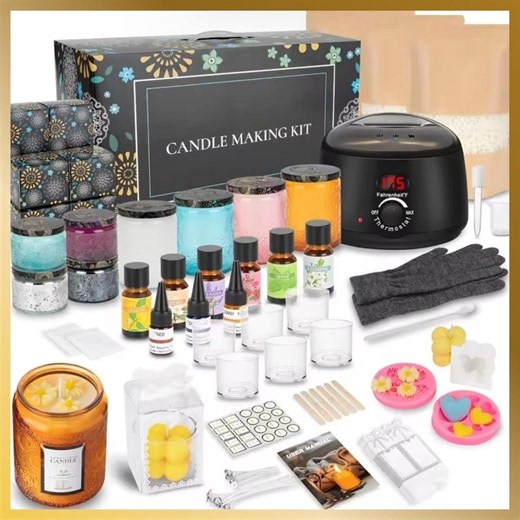 Complete DIY Candle Making Kit With Soy Wax and Digital Warmer for Beginners Adults - Etsy UK