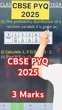Q) The probability distribution of a random variable X is given as :(i) Calculate λ, if E(X)=3⋅2.