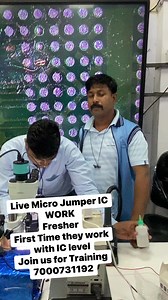 Live Micro Jumper IC WORKFresher First Time they work with IC levelJoin us for Training7000731192 | Asia Telecom | Facebook