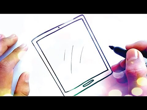 COMO DIBUJAR UNA TABLETA paso por paso y muy sencillo | dibujos para niños | dibujo de tablet.