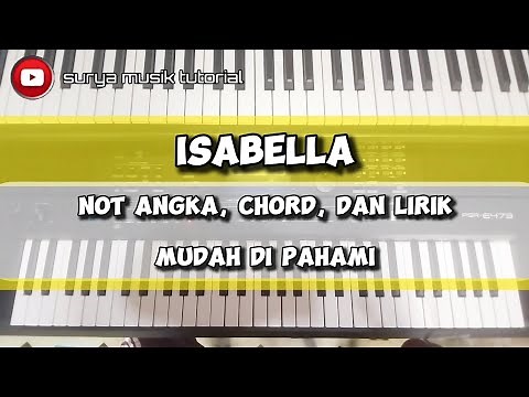 tutorial not angka dan chord beserta lirik lagu isabella ciptaan Bob lukman dan M nasir