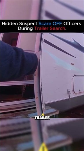Hidden Suspect Scare OFF Officers During Trailer search #police #bodycam