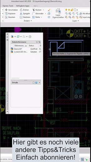 AutoCAD xRefs mal anders nutzen! - 49 Sekunden Zeit? #construction #autocad #drawing #tutorial #2d
