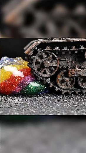 The Tank Crush Experiment: Slime Explosion!#asmr #slime #squishy