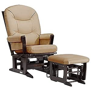 Dutailier Modern 0404 Glider Multiposition-Lock Recline with Nursing Ottoman Included