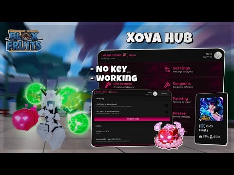 [🌐] Blox Fruits Script Xova Hub - No Key!! // Auto Farm // Auto Dungeon // Sea Event🌊 // Race V4🐇 //
