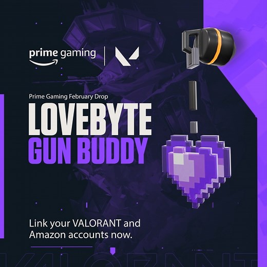 1.1K views | Last Chance Alert Love hurts in VALORANT so equip the new Lovebyte Gun Buddy on your favorite gun and start showing your love today! Claim it with your #PrimeGaming benefits  https://amzn.to/3eJmPWz | Prime Gaming | Facebook