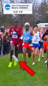 545K views · 4.9K reactions | Habtom Samuel defies the odds—finishing 2nd in 35-degree weather, with one shoe on, clocking an incredible 28:38!  #NCAAXC | NCAA Track & Field | Facebook