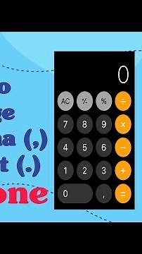 Unlocking the Hidden Function: Changing COMMA to DOT in Your iPhone Calculator