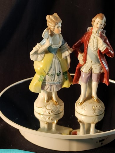 Vintage 4.75" Tall Figurines French Colonial Victorian Man and Woman Porcelain Exceptional - Etsy