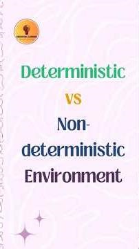 Deterministic vs Non-Deterministic Environment | System Theory | Chapter 1 #9thnewcomputer2025