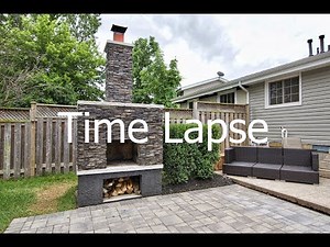 AWESOME! Outdoor Fireplace Construction Time Lapse