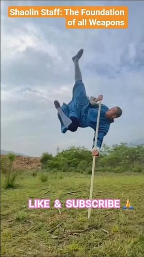 Shaolin Staff: The Foundation of all Weapons #shaolinkungfu #stunt #flip #acrobatics #martialarts