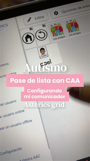 Asterics grid y el pase de lista de mi salón #autismo #CAA