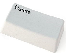 Delete-key pencil eraser